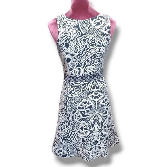 ett:twa Anthropologie Lined Womens XS Black White Sleeveless Valery Shift Dress - Picture 4 of 16